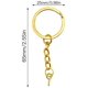thumbnail image 2 of 120 piezas de cadena de oro, llaveros de metal divididos, llavero y cadena Jum JM, 2 of 5