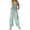#01Light Green, variant on Women's Floral Print Sleeveless Overalls Loose Wide Leg Cotton Linen Jumpsuit with Pockets Green XL