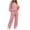 A Pink, variant on 2 Piece Lounge Sets for Women Long Sleeve Hoodies Wide Leg Sweatpants Pocket Wide Leg Pants Vacation Travel Matching Sets Women Clothing