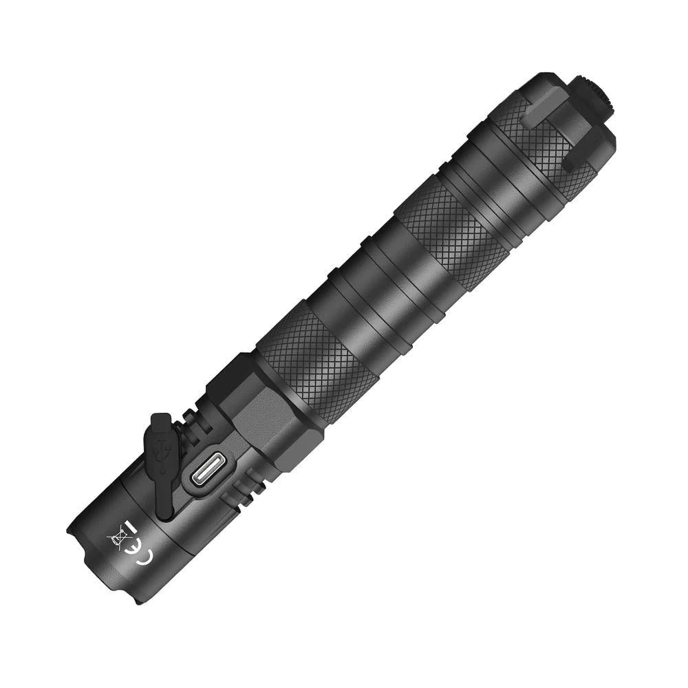 Nitecore MH12 v2 CREE XP-L2 V6 LED USB-C Rechargeable Flashlight w/5000mAh Battery, 21700, White, 1200 Lumens, Black, 6952506405985