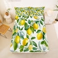 thumbnail image 5 of Erosebridal Yellow Lemon Full Size Sheets,Tropical Fruit Bed Sheets For Girls Teens 4pcs, 5 of 6