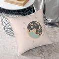 thumbnail image 6 of Square Throw Pillow Covers with Core, Pink Space Planet Pillows for Sofa Beds, 16"x16", 6 of 9