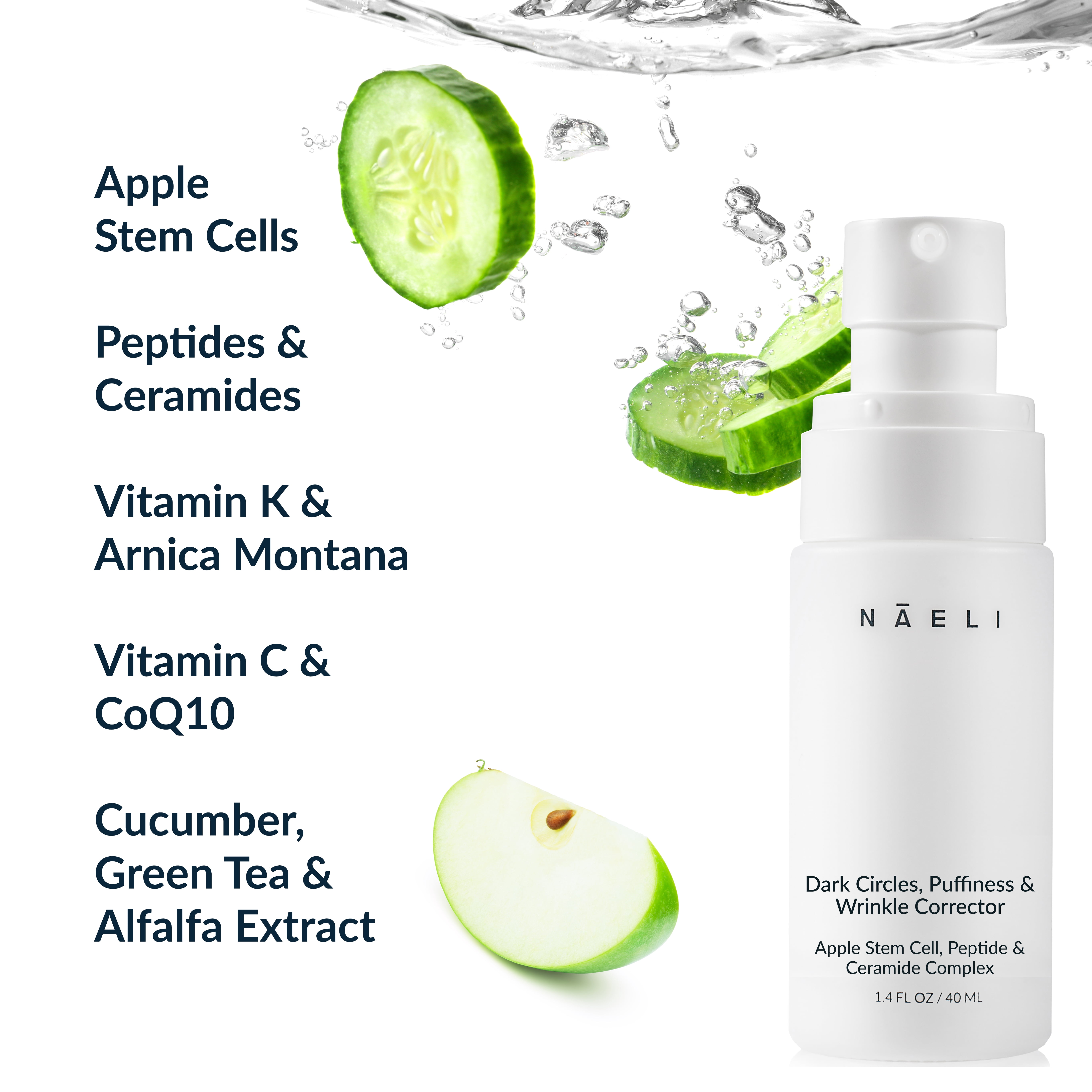 NAELI Eye Cream for Dark Circles and Puffiness with Peptides, 1.4 oz