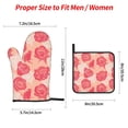 thumbnail image 4 of XMXT Waterproof Oven Mitts and Pot Holders Sets, Two Color Romantic Roses Sets Kitchen Cooking Heat Resistant, 4 Pcs, 4 of 8