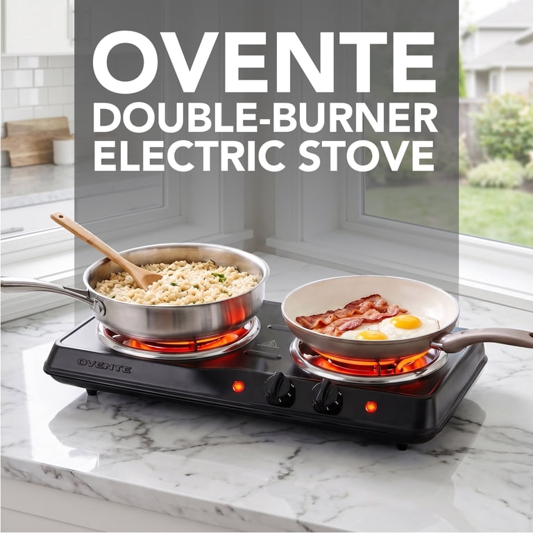 Ovente Double Electric Burner, 1700W, Black photo 6