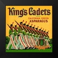 thumbnail image 2 of Retrolabel 12x12 Black Modern Framed Museum Art Print Titled - Kings Cadets California Green Asparagus, 2 of 5