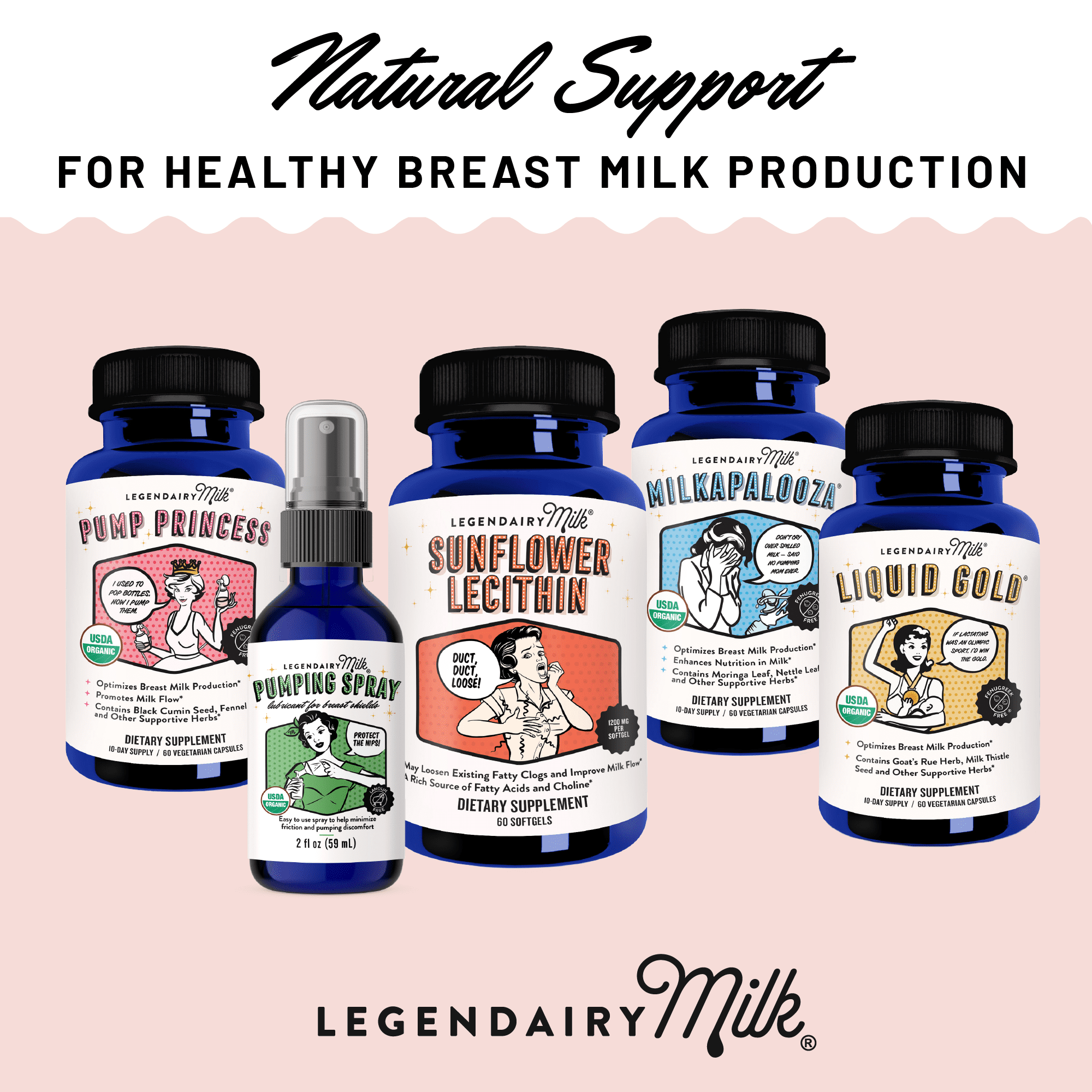 2 pack) Legendairy Milk Milkapalooza, Organic Lactation Supplement