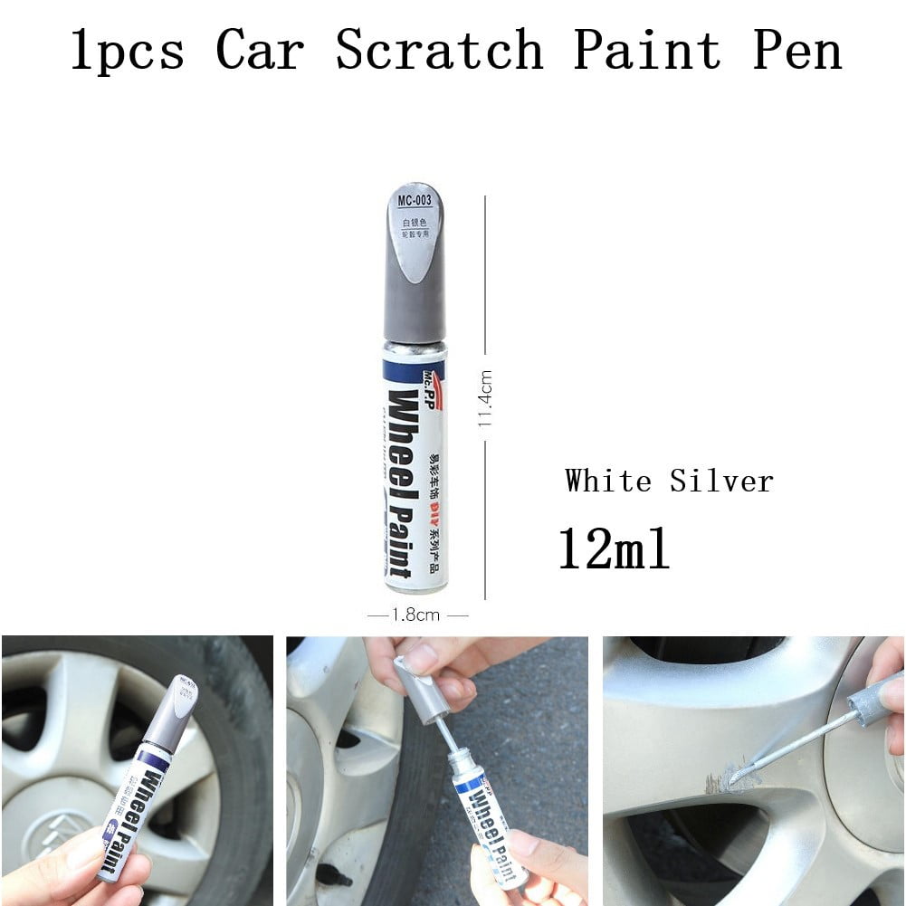 White Car Touch Up Paint Car Scratch Remover White Car Scratch Repair pen  Auto Scratch Repair Pen Scratch Remover for Cars oil 11 CM(White)