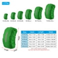 thumbnail image 2 of Unique Bargains 15-25L Waterproof Backpack Rain Cover 2 Pcs with Vertical Reflective Strap, XS, Light Green, 2 of 5