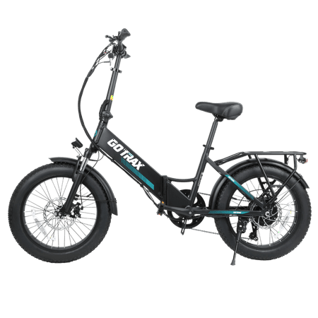 GOTRAX F2 Folding Electric Bike for Adults 500W 48V 32kph 20 x 3 Fat Tire E Bike with LCD Display Black Walmart