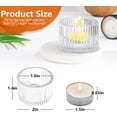 thumbnail image 4 of TickJOY Clear Votive Candle Holders Bulk Set of 6, Tealight Candle Holder for Wedding Table Centerpiece, Glass Small Candle Holders for Birthday Party, Valentine's Day, Home Decor (2''X 1.4''), 4 of 6