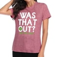 thumbnail image 4 of WEIWEN Pickleball Shirts for Women Pickleball Graphic T-Shirts was That Out Letter Printed Basic Tees Summer Short Sleeve Dressy Going Out Tops Pink, XL, 4 of 6