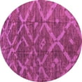 thumbnail image 1 of Ahgly Company Indoor Round Abstract Purple Modern Area Rugs, 6' Round, 1 of 4