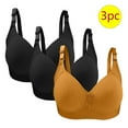thumbnail image 2 of Olyvenn 3 PCS Women's Lightly Padded Everyday Bras Full Coverage Wirefree Comfort Bras with Adjustable Straps Yellow 36/85, 2 of 3