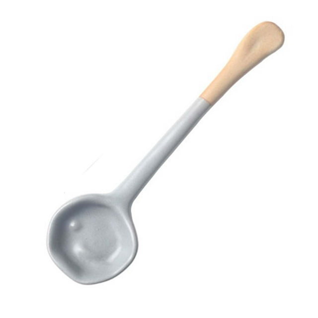 Cuchara de café de gres rústico for té, postre y mermelada, cuchara agitadora de cerámica de 6 pulgadas