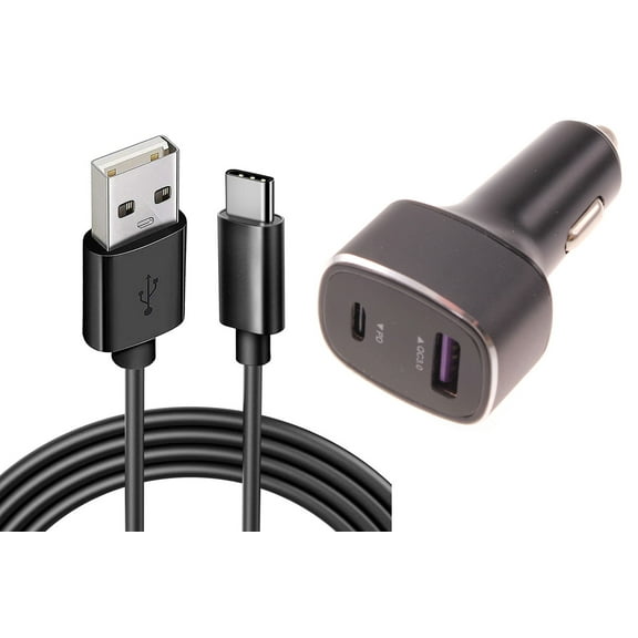 36W PD Fast Car Charger for Nokia C300, G100, C110, G310 5G Phones - 6ft USB-C Cable 2-Port Long Cord Power Adapter Type-C Wire for Nokia C300, G100, C110, G310 5G Models