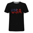 thumbnail image 4 of Shirts for Men under $5 Independence Day Printing Short Sleeve Round Neck Shirts for Men Pullover Men's T-Shirt Shirts for Men Black XL, 4 of 5