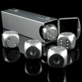 thumbnail image 2 of 5pcs Aluminum Alloy Dices Set Metal Whisky Dice Stones Ice Cubes Bucket Reusable Keep Wine Chilling Dices Poker Party Dice Set, 2 of 5