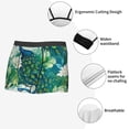 thumbnail image 3 of Yiaed Peacock And Flowers Print Men's Soft Cotton Boxer Shorts Breathable Boxers Underwear Moisture-Wicking Underwear Stretch Boxer Briefs for Man-Large, 3 of 5