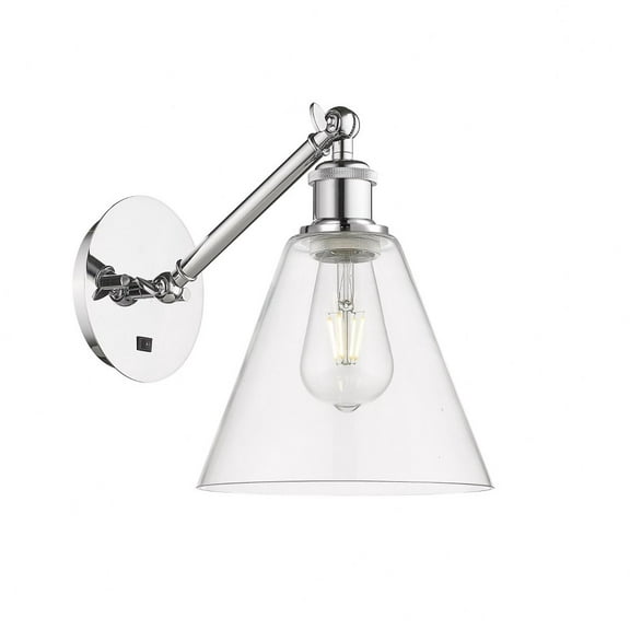 317-1W-PC-GBC-82-LED-Innovations Lighting-Athens - 1 Light Wall Sconce In Industrial Style-12.38 Inches Tall and 8 Inches Wide Polished Chrome Clear