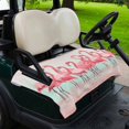 thumbnail image 4 of Golf Cart Seat Covers for 2 Seater,Pink Flamingo Microfiber Cart Seat Towel Blanket,Summer Tropical Flamingo Hawaii Absorbent Breathable Non Slip Bench Seats Protector for Golf Course 51"x31", 4 of 9