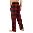 thumbnail image 4 of SnnmBlm Men's Plaid Fleece Pajama Pant,S-3XL Red, 4 of 8