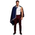 thumbnail image 2 of Meichang Mens Renaissance Shawl Half Shoulder Cape Medieval Cloak Victorian Halloween Costume, 2 of 8