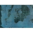 thumbnail image 1 of Ahgly Company Machine Washable Indoor Rectangle Abstract Turquoise Blue Modern Area Rugs, 5' x 7', 1 of 4