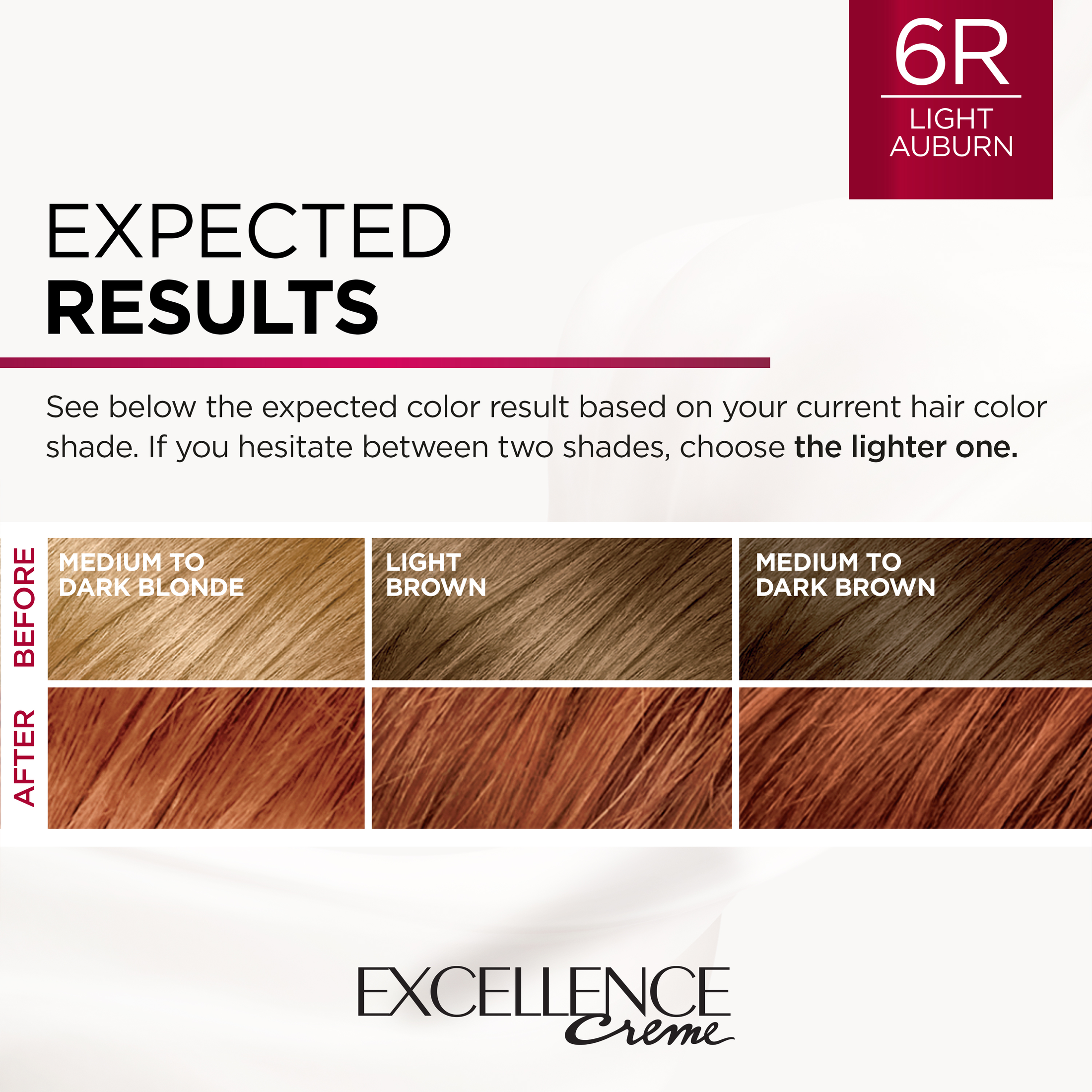 L'Oreal Paris Excellence Creme Permanent Hair Color, 6R Light Auburn - image 5 of 8