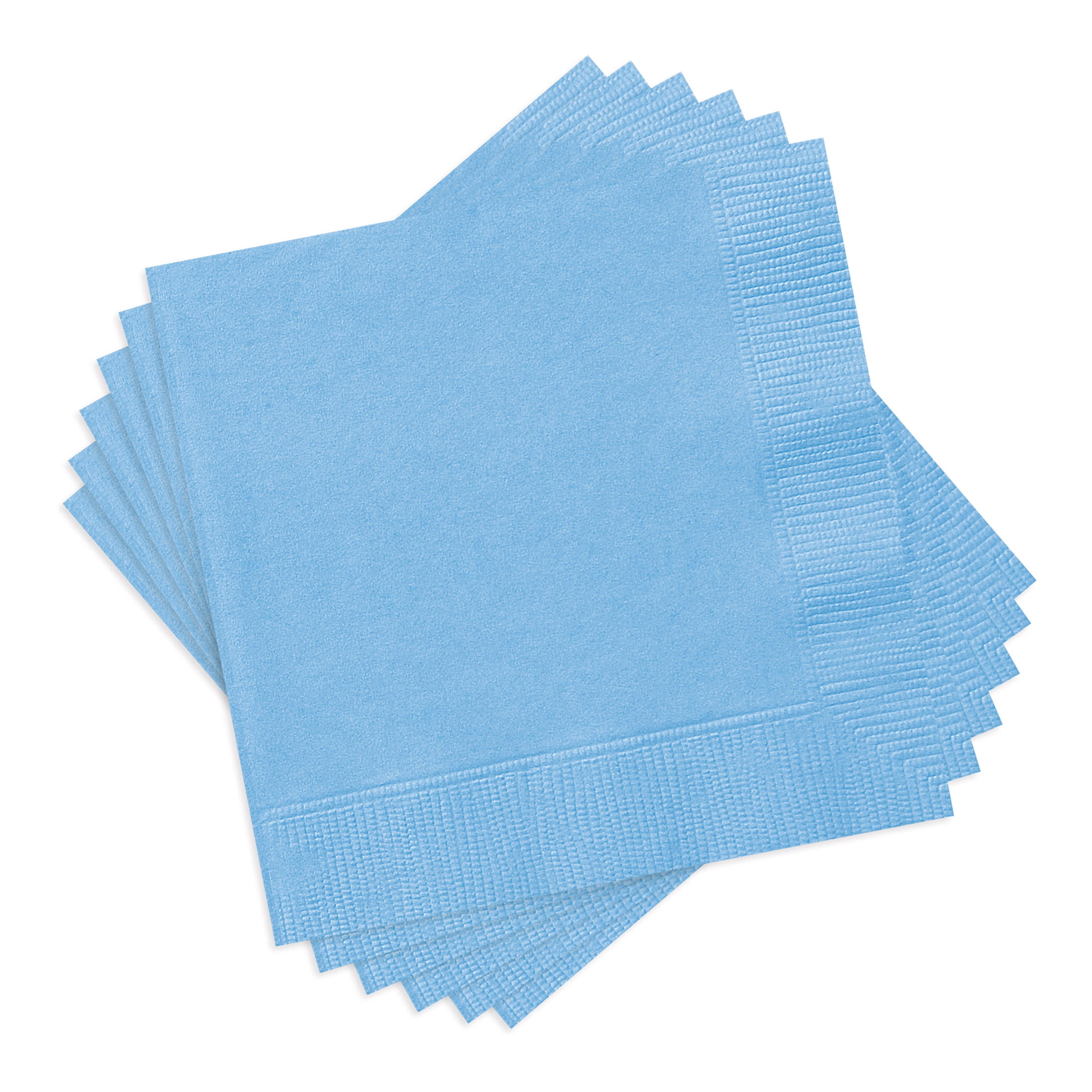 24CT 6.5IN x 6.5IN Light Blue Disposable Paper Napkins by Way To Celebrate