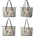 thumbnail image 3 of TSOVTHRID Hummingbird Cherry Blossom Print Tote Bag with Purse Lightweight Leather Handbag and Wallet Set for Women Waterproof Totes Top Handle Handbag with Matching Purse,, 3 of 7