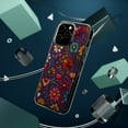 thumbnail image 4 of DistinctInk Clear Hybrid Case for Apple iPhone 15 Pro Max (6.7" Screen) - Whimsical Blooms: Hand-drawn Cartoon Flowers - Wireless Charging Compatible, 4 of 8