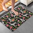 thumbnail image 4 of Schnauzer with Pioneer Flower Bathroom Rugs Mat,Non Slip Microfiber Bathroom Rug,Rubber Backing,Soft Bathroom Mats for Bathroom Floor,Tub and Shower,20x32in(50x80cm), 4 of 5