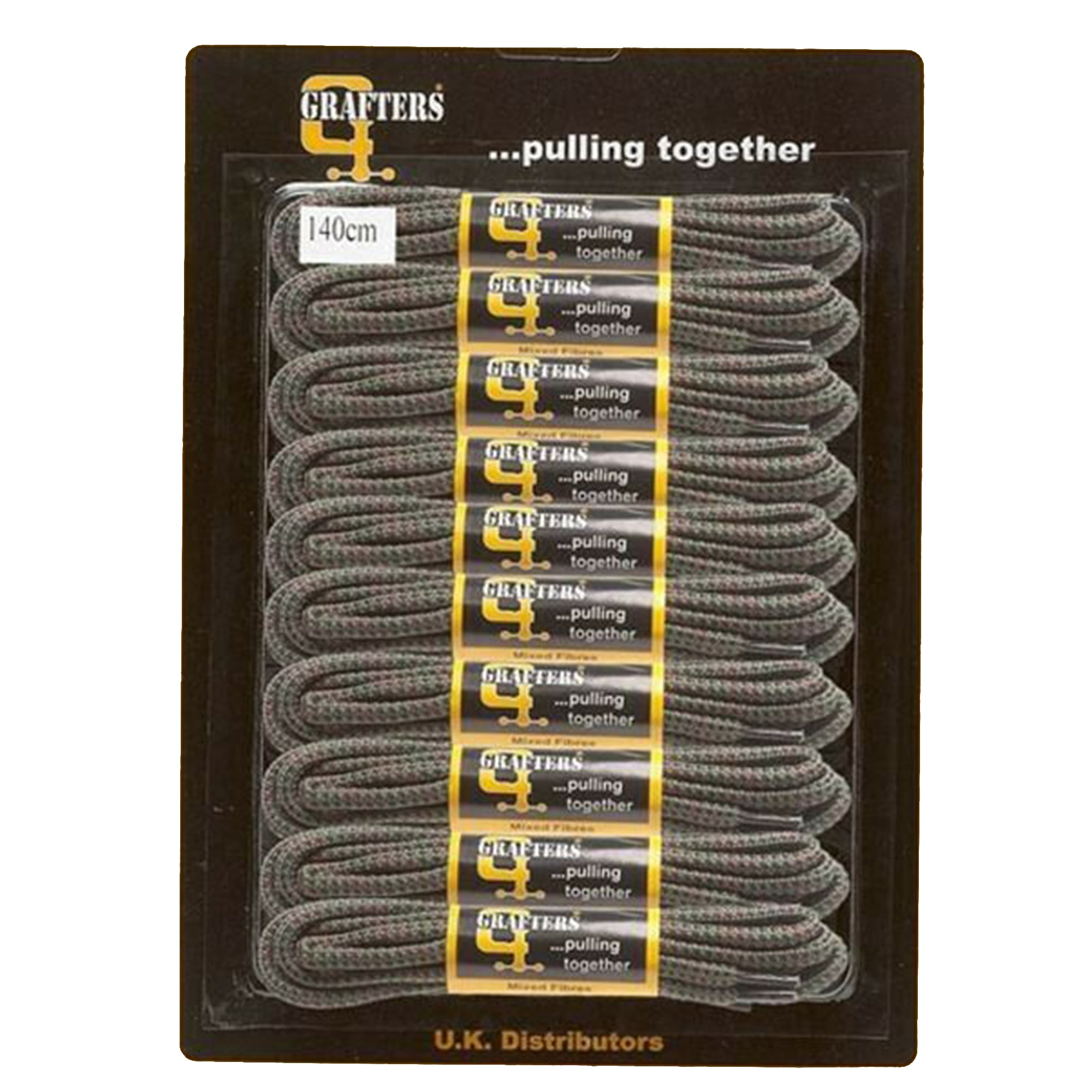 Grafters 12 pairs 140cm Round Replacement Shoe Boot Laces Assorted Textile