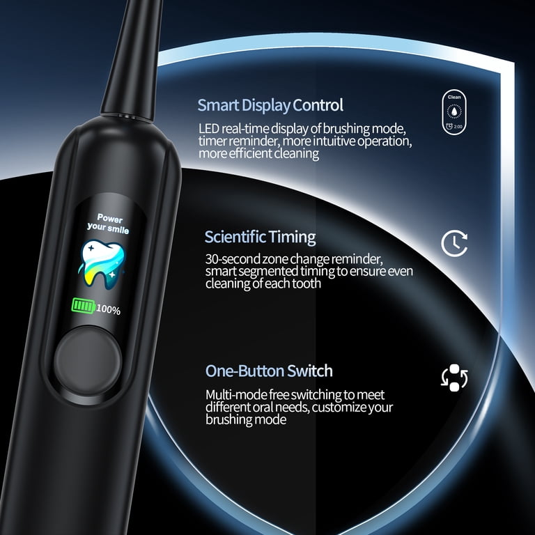 OasiSmile Sonic Electric Toothbrush for Adults with Smart Display