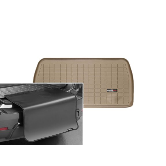 WeatherTech Cargo Trunk Liner with Bumper Protector compatible with 2011-2017 Honda Odyssey - Behind 3rd Row w/ Bumper Protector, Tan