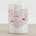 thumbnail image 2 of I Love You Ceramic Toothbrush Holder, Love Words in Various Language Universal Wedding Engaged Flirt Partners Print, Decorative Versatile Countertop for Bathroom, 4.5" X 2.7", Red White, 2 of 4