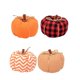 thumbnail image 1 of 4Pcs Harvest Festivals Miniature Fabric Pumpkins Decors Halloween Thanksgiving Faux Small Pumpkins Ornaments for Gifting, 1 of 5