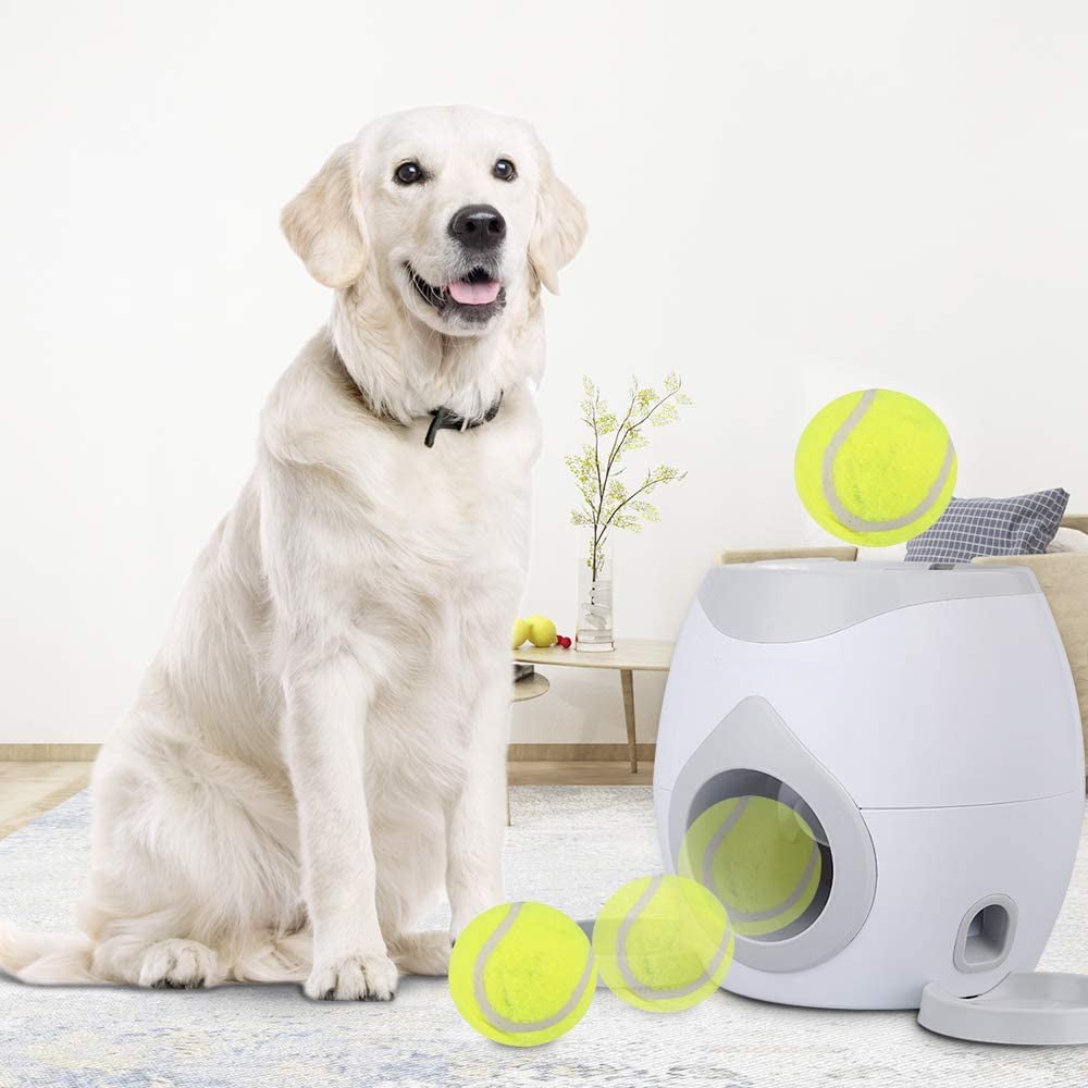 Pet Ball Leakage of Food Toy Dog Tennis Food Reward Machine Interactive  Treatment Slow Feeder Toy Suitable for Cats Dogs DC05