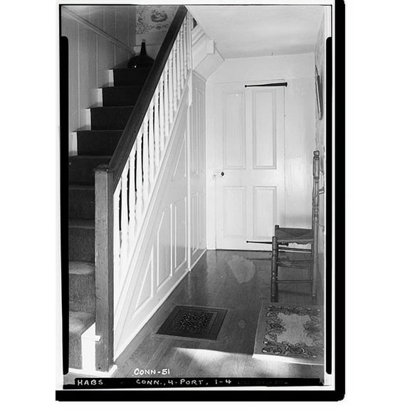 Historic Print, Samuel Hall House, 478 Main Street, Portland, Middlesex County, CT - 4, 16" x 20"