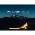 thumbnail image 2 of ArtsyQuotes 18x15 Black Ornate Wood Framed with Double Matting Museum Art Print Titled - Anton Chekhov Quote: Believe, 2 of 4