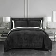 thumbnail image 4 of Ryland 3 or 2 Piece Comforter Set Ribbed Textured Microplush Sherpa Bedding - Pillow Shams Included, 4 of 8