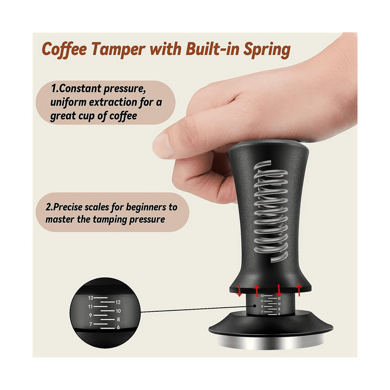 51mm Espresso Tamper KNODOS Spring Loaded 30lb Calibrated Tamper with  Adjustable Depth Design Compatible With Delonghi Espresso Machine  Accessories - Yahoo Shopping