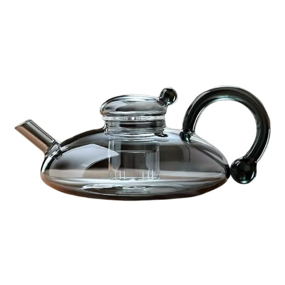Heated Teapot High Borosilicate Glass, 550ml Ergonomic Design, for Tea Herb Infusion, User-Friendly Handle, Easy to Clean, Dishwasher Safe, Durable