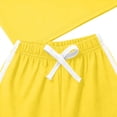thumbnail image 4 of XYAIYT Girls Athletic Short Sets Summer Casual Outfits Sets Crew-neck Basic Tee and Drawstring Shorts, 4 of 5