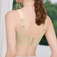 thumbnail image 6 of AHTJRT Support Bras for Women V Neck Ribbed Stretch Daily Bralette Backless Seamless Full Coverage Lingeries Bras Khaki M, 6 of 8