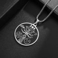 thumbnail image 4 of Retro Witch Moon Goddess Hecate Portrait Stainless Steel Pendant Necklace Women s Men s Greek Mythology Trendy Jewelry, 4 of 5
