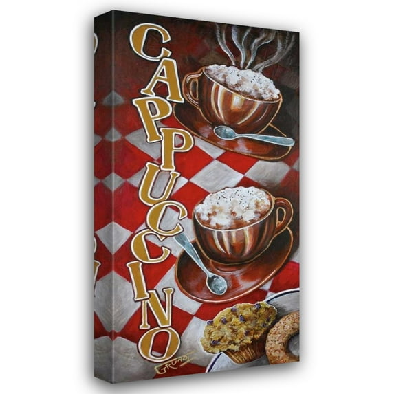 Stephen Grundy 24x44 Gallery Wrapped Canvas Wall Art Titled - Cappuccino for Two