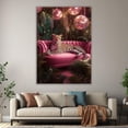 thumbnail image 6 of Mudket Framed Leopard on Pink Sofa Canvas Wall Art, Disco Jungle Animal Print Wall Decor, Ready to Hang for Party Room Bedroom - 12"L x 8"W, 6 of 10