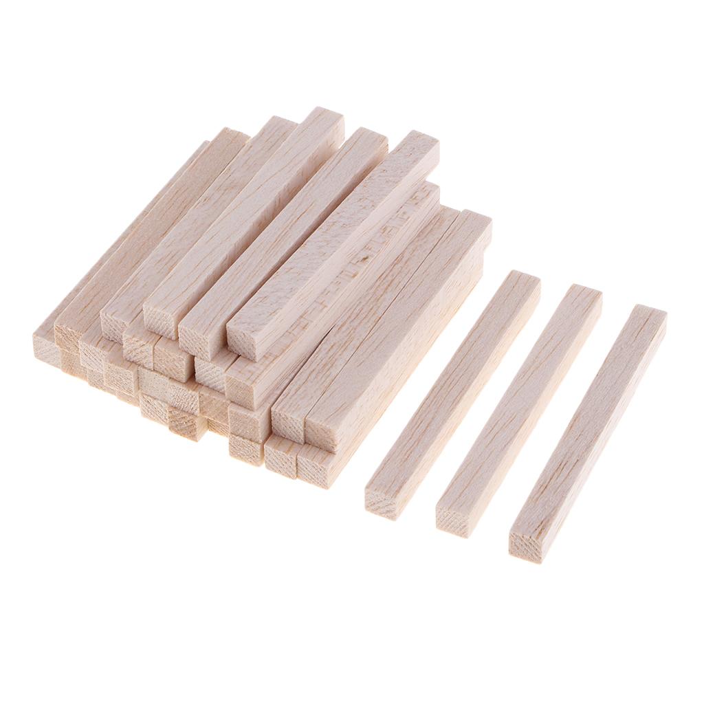Unfinished Balsa Wooden Carving Blocks Carving Balsa Wood Rods for Kids 20  Pieces 80mm 